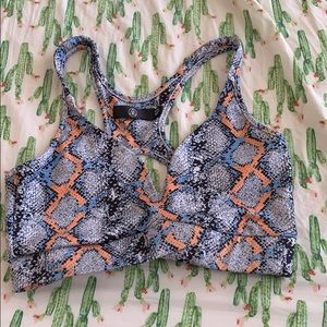 Snake skin sports bra Size 6